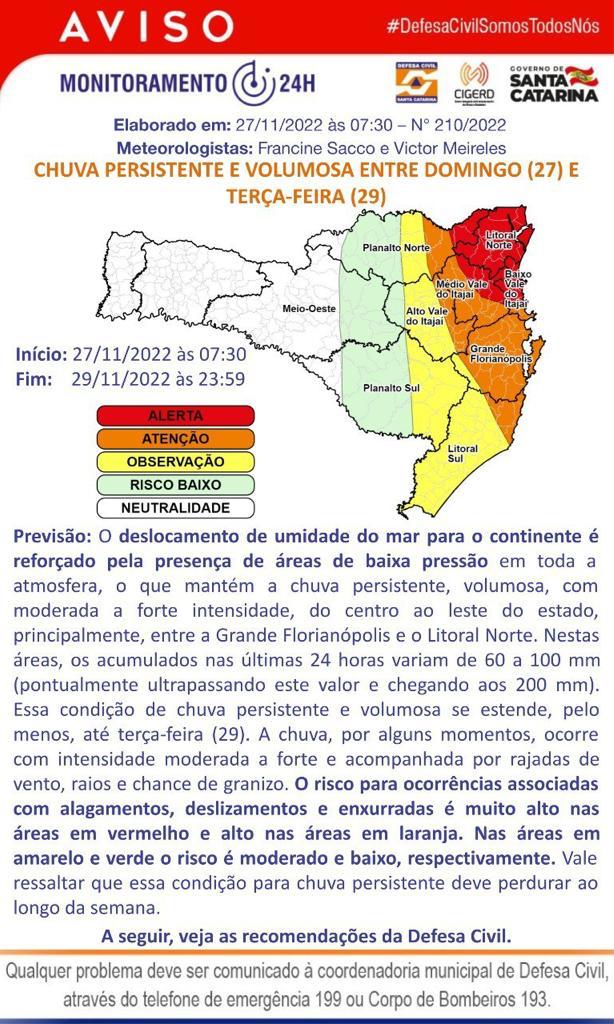 Defesa Civil Emite Alerta M Ximo Para Chuva Volumosa E Persistente Na