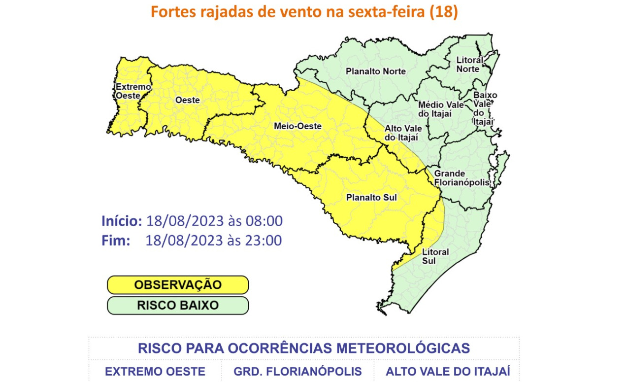 Defesa Civil Do Estado Alerta Para Fortes Rajadas De Vento Nesta Sexta