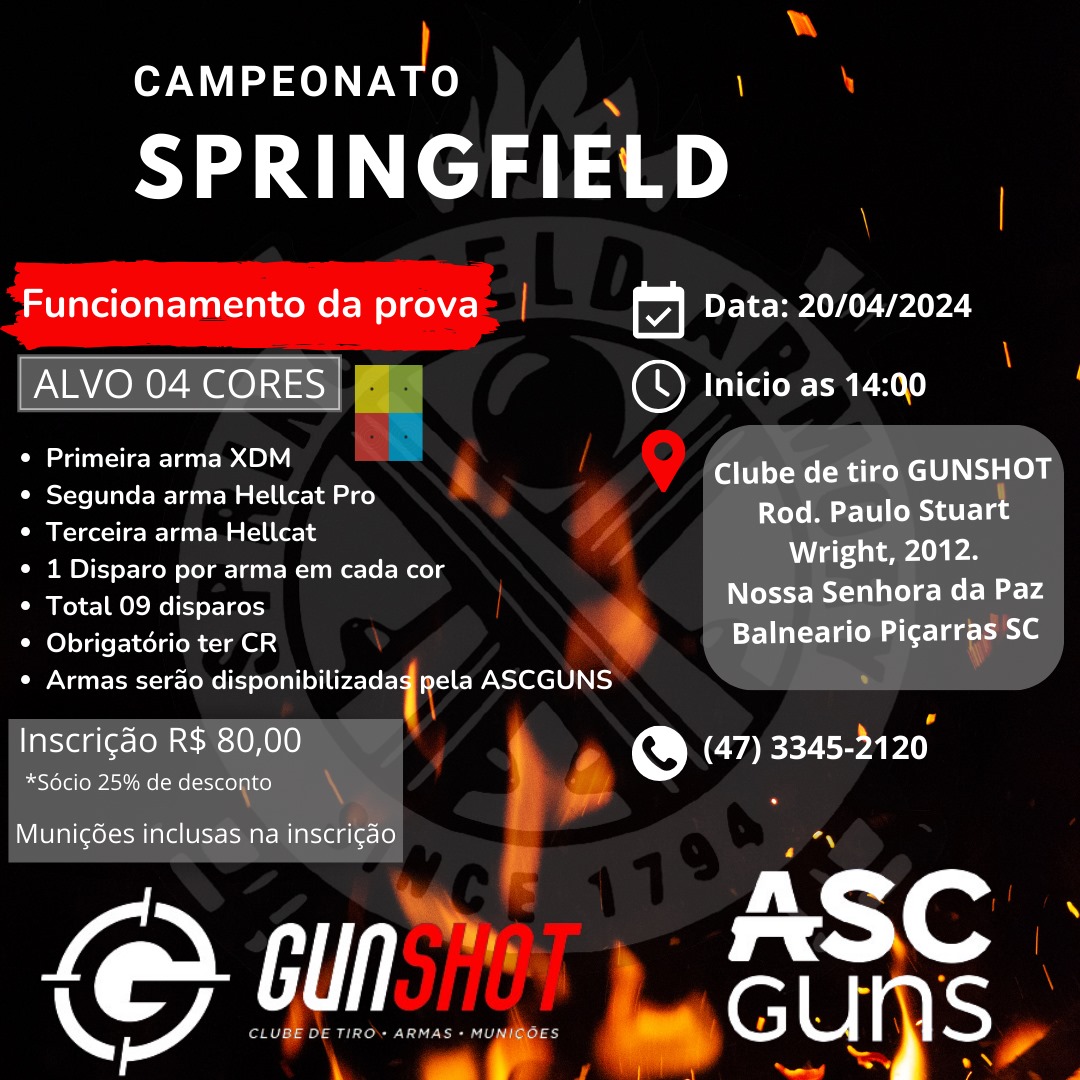 ASC Guns E O Clube De Tiro GunShot Promovem O Campeonato Spring