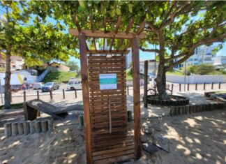 Orla de Balneário Piçarras recebe duchas ecológicas