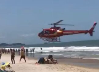 Banhista é salvo após rápida ação de guarda-vidas, em Balneário Piçarras