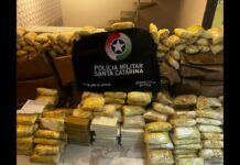Droga avaliada em R$ 25 milhões é apreendida em Balneário Piçarras