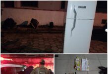 PMSC prende dupla carregando geladeira furtada, no Itacolomi