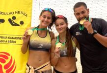 Atleta piçarrense lidera circuito catarinense do vôlei de praia