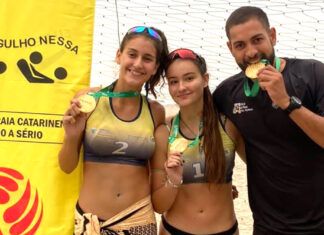 Atleta piçarrense lidera circuito catarinense do vôlei de praia