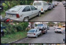 Trinta e nove veículos abandonados são removidos de vias públicas