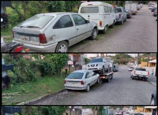Trinta e nove veículos abandonados são removidos de vias públicas