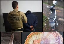 Assaltante é preso em flagrante após assaltar mercado, em Balneário Piçarras