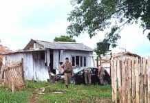 Criminosos destroem residência em tentativa de fuga da Polícia Militar