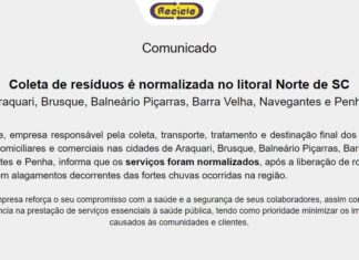 Recicle comunica que serviços de coleta foram normalizados