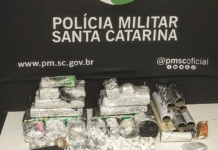 Homem é preso com 5 quilos de drogas, no centro de Penha