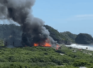 Bombeiros controlam incêndio no Warung Beach Club