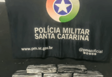 PMSC em Penha apreende cocaína avaliada em mais de R$ 1 milhão