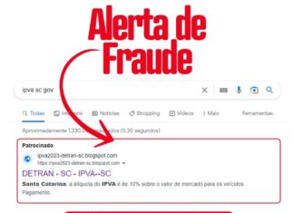 Estado alerta para falso site do Detran/SC