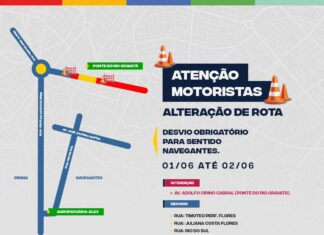 Ponte sobre o Rio Gravatá será interditada na quinta e sexta-feira (1 e 2)