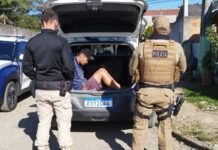 Secretaria de Segurança Pública e Polícia Militar prendem foragido, no bairro Itacolomi