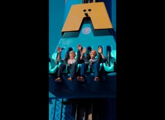 Idosa de 92 anos desce a Big Tower do Beto Carrero World