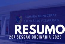 Câmara de Vereadores de Balneário Piçarras | Resumo da 26ª Sessão Ordinária de 2023