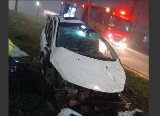 Motorista é ‘ejetado’ do veículo após capotamento na BR-101, em Barra Velha