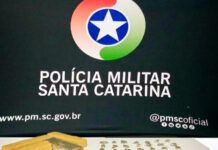 Traficante é preso no bairro São Cristóvão, em Barra Velha
