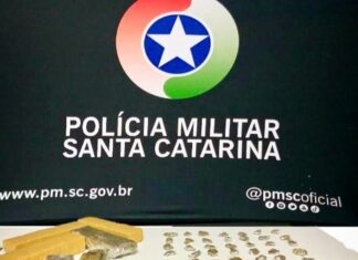 Traficante é preso no bairro São Cristóvão, em Barra Velha