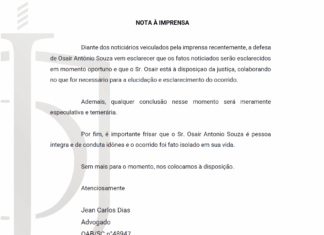 Defesa de Osair se manifesta: “é pessoa íntegra e de conduta idônea e o ocorrido foi fato isolado em sua vida”