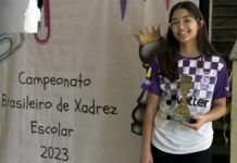 Enxadrista de Penha é tricampeã do Campeonato Brasileiro de Xadrez Escolar