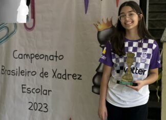 Enxadrista de Penha é tricampeã do Campeonato Brasileiro de Xadrez Escolar