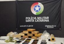 Droga avaliada em mais de meio milhão de reais é apreendida em Barra Velha