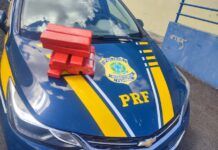 Por causa de ultrapassagem proibida, motorista acaba presa pela PRF com 10 quilos de supermaconha