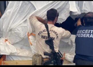 Polícia Federal e Receita Federal apreendem 582 kg de cocaína no Porto de Itapoá