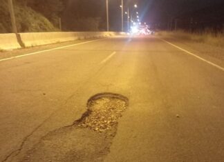 Fique atento: Cratera na Transbeto causa prejuízos a motoristas