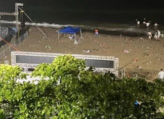 Moradores questionam shows na Praia Central de Balneário Piçarras