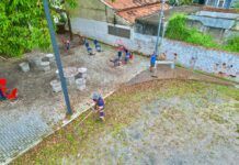 Secretaria de Serviços Urbanos de Penha realiza ações de reparo e limpeza nas vias