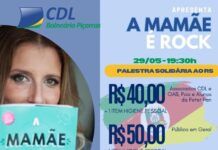 CDL de Balneário Piçarras anuncia nova data da palestra “A Mamãe é Rock”, de Ana Cardoso
