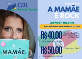 CDL de Balneário Piçarras anuncia nova data da palestra “A Mamãe é Rock”, de Ana Cardoso