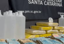Polícia Militar apreende 10 kg de cocaína e mais de R$ 300 mil em Balneário Piçarras