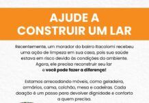 Campanha busca arrecadação de móveis para morador do Itacolomi