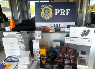PRF apreende cerca de R$ 115 mil em produtos importados irregularmente em Barra Velha