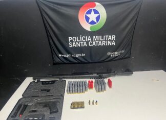 Armas e munições são apreendidas em Navegantes