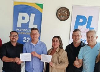 PL de Balneário Piçarras filia Marco do Tampa e Carla Rudolf