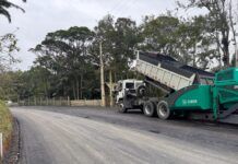 Trecho 4 da Estrada Geral da Lagoa recebe pavimentação asfáltica