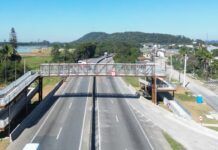 Arteris Litoral Sul entrega nova passarela para pedestres em Araquari