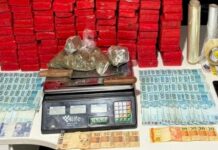 Operação conjunta resulta em apreensão de mais de 135 quilos de maconha