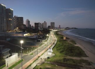 Obra de urbanização na Orla Norte recebe iluminação de LED em todo trecho
