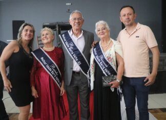 Ema Moser e Valdir Fagundes são eleitos rei e rainha da terceira idade de Barra Velha