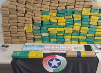 Casal é preso com mais de 200 kg de maconha