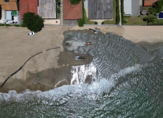 Prefeitura instala câmera 24h para monitorar obra de alargamento da Praia Central
