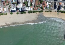 Alargamento da praia de Balneário Piçarras atinge 30% de execução