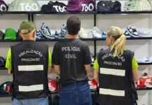 Operação da Polícia Civil apreende R$ 2,3 milhões em produtos piratas em Santa Catarina